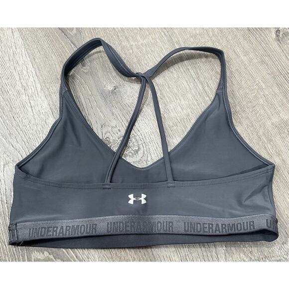 Under Armour Sports Bra Women's M Navy and Gray Strappy Compression 2x Lot Bra - Picture 9 of 10